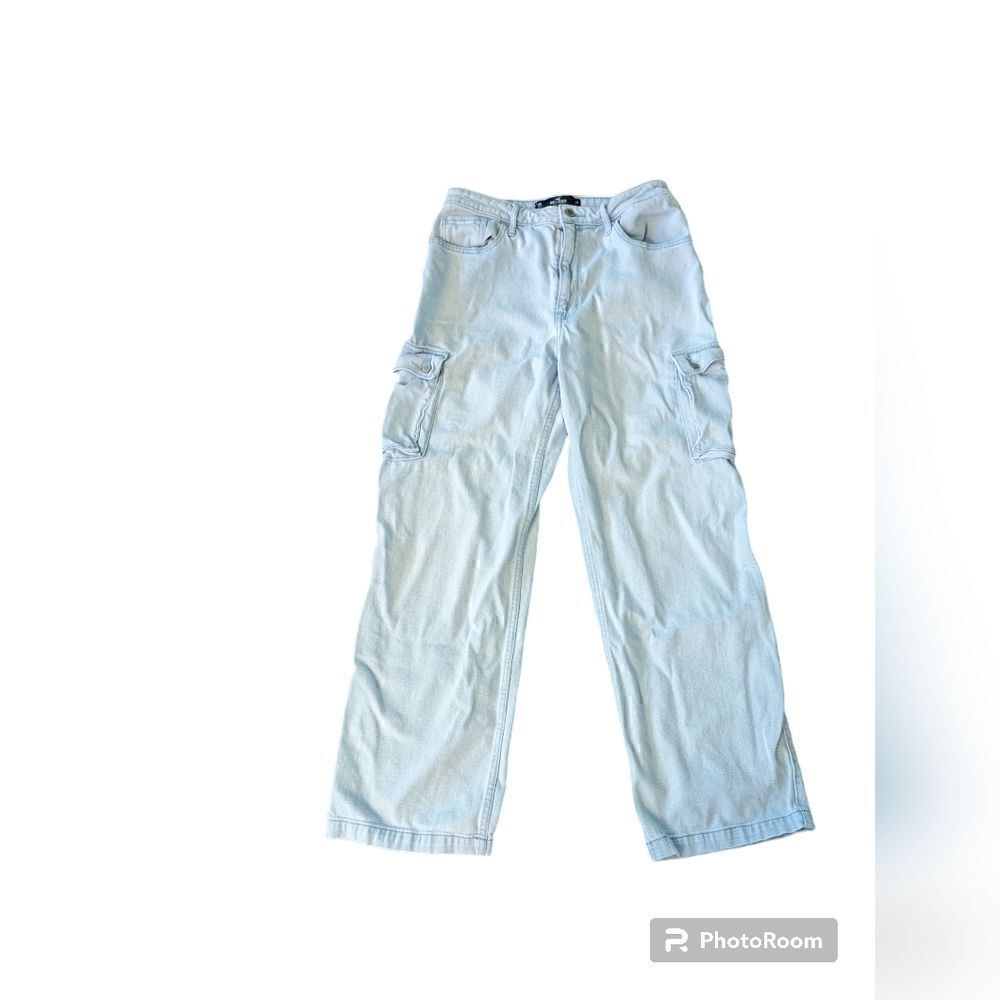 Hollister cargo denim flare jeans